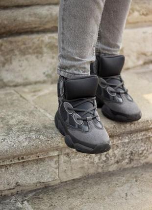 Мужские кроссовки adidas yeezy 500 hight utility black3 фото