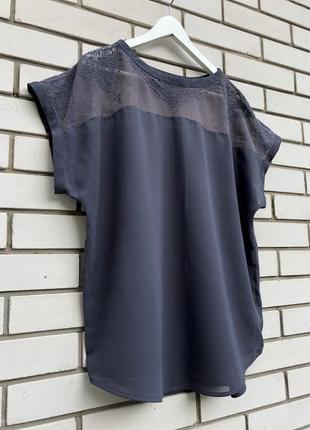 Блузка реглан с кружевом,большой размер,батал, h&m2 фото