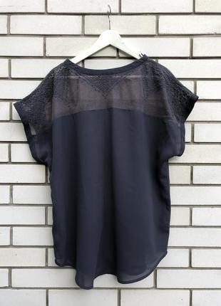 Блузка реглан с кружевом,большой размер,батал, h&m3 фото