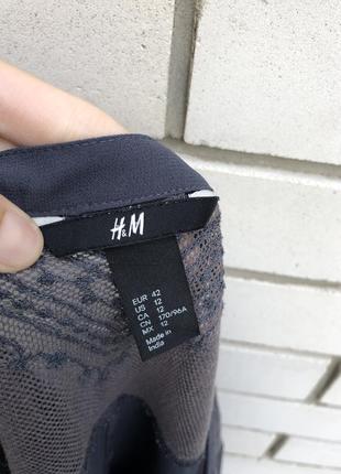 Блузка реглан с кружевом,большой размер,батал, h&m4 фото