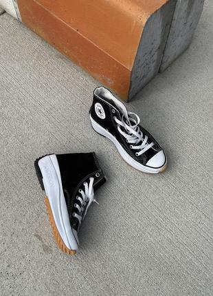 Кеди converse run star hike high top black6 фото