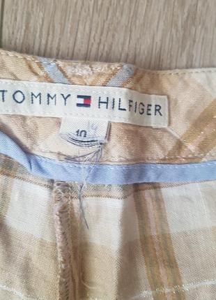 Лляні шорти tommy hilfiger з люрексовою ниткою4 фото