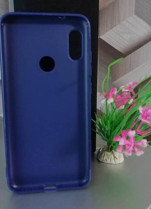 Силиконовый чехол для xiaomi redmi note 6 pro темно-синий2 фото