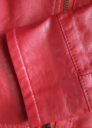 Стильная красная косуха,куртка.5 фото