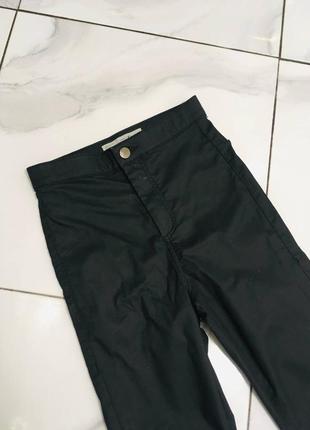Черные джинсы с покрытием topshop joni xxs/xs7 фото