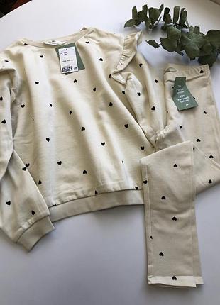 Костюм h&m 134 см утеплена кофта лосіни