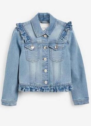 Джинсовка джинсівка джинсова куртка вітровка джинсовий піджак next некст для дівчинки 6 років 116