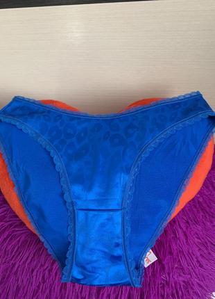 Трусики слипы cotton spandex синие