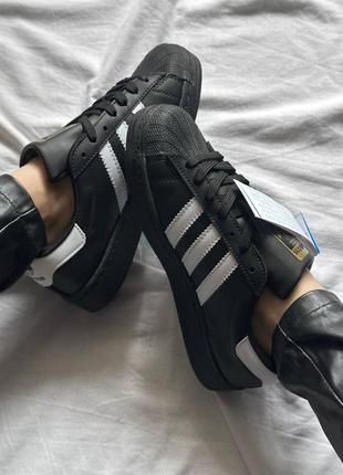 Кроссовки adidas superstar black7 фото