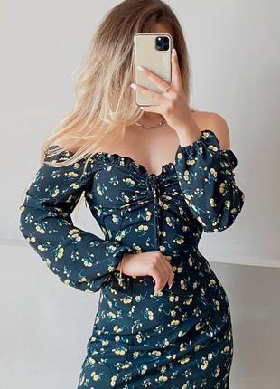 Распродажа платье topshop миди/макси asos в стиле milkmaid3 фото