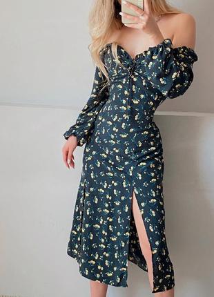 Распродажа платье topshop миди/макси asos в стиле milkmaid