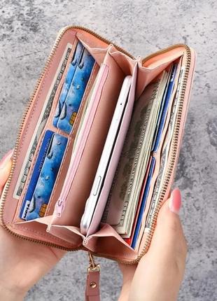 Жіночий гаманець великий довгий екошкіра5 фото