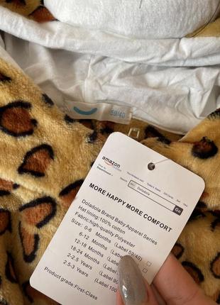 Комбинезон ромпер детский единорог и леопард на 0-6 мес7 фото