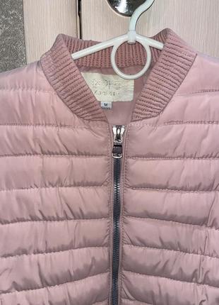 Куртка демисезонная стёганая женская розовая2 фото