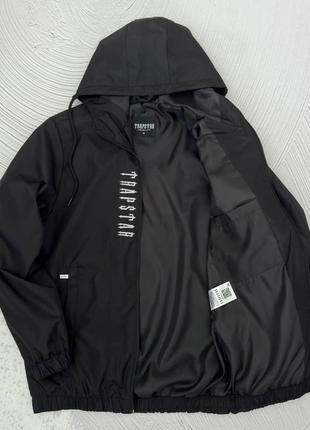Ветровка мужская trapstar  черная весенняя куртка, куртка спортивная стильная плащевка2 фото