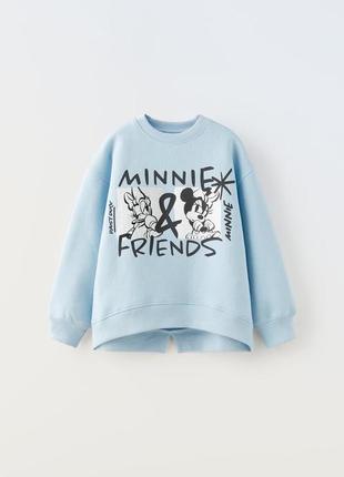Кофта zara свитшот zara mickey mouse на девочку, світшот zara батнік zara мікі маус 9/10 років. оверсайз .