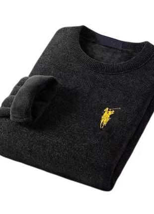 Светр polo ralph lauren чоловічий чорний свитер світшот