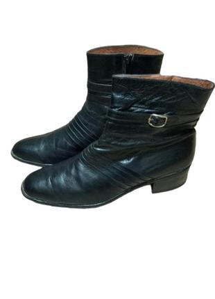 Genuine leather демисезонные кожаные ботинки