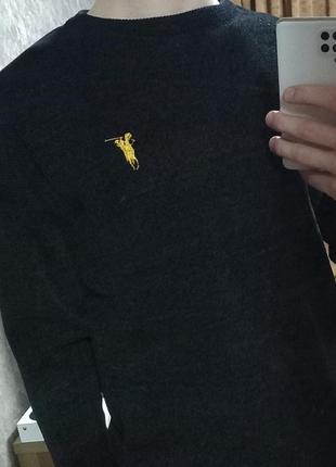 Светр polo ralph lauren чоловічий чорний свитер світшот6 фото