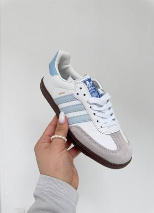 Кросівки adidas samba og white halo blue3 фото