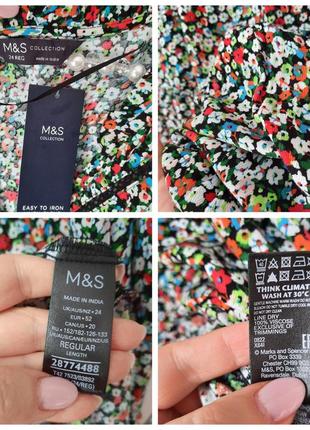 Новое платье миди в принт вискоза m&amp;s one size4 фото