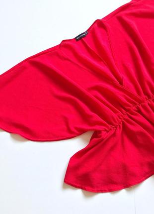 Шикарная блуза объёмная с глубоким вырезом. р. 14/42/хл2 фото