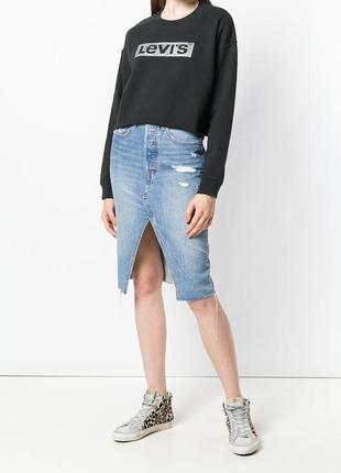 Крутой укороченный свитшот levis3 фото