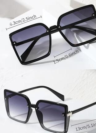 Окуляри очки uv400 крупні чорні темні стильні модні нові