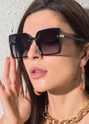 Окуляри очки uv400 крупні чорні темні стильні модні нові1 фото