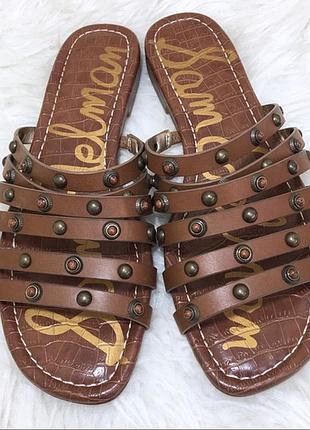 Sam edelman brea 2 коричневі шкіряні шльопанці оригінал — 36