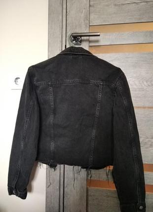 Джинсова куртка, джинсовка чорна3 фото