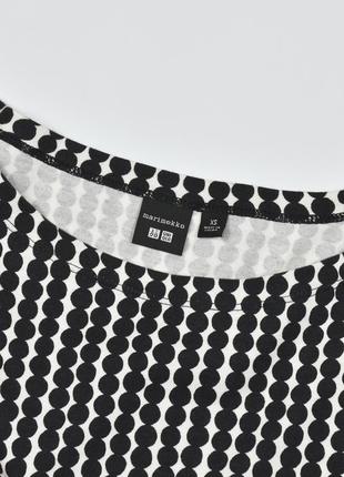 Туника лонгслив marimekko uniqlo размер xs s // хлопок джерси футболка топ5 фото