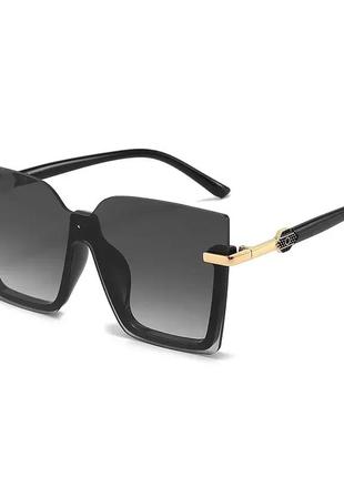 Окуляри очки uv400 крупні чорні темні стильні модні нові