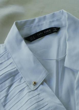 Базовая белая блуза от zara хлопок4 фото