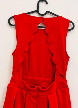Красное жаккардовое платье tfnc london м открытая спинка5 фото