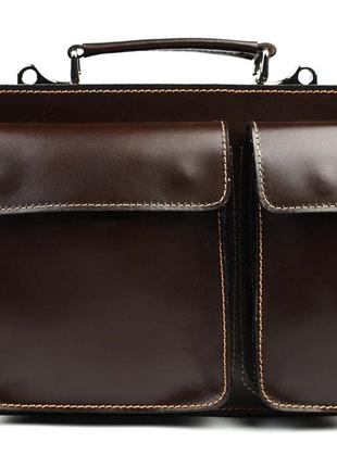 Жіночий шкіряний портфель firenze fr7007c коричневий