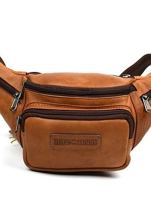 Сумка чоловіча зі шкіри hill burry hb3044b коньячна