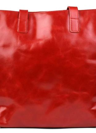 Жіноча сумка шоппер шкіра алькор limary lim-3440gr lipstick red