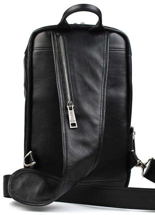 Чоловічий рюкзак слінг на одне плече tarwa ga-0910-4lx чорна наппа3 фото