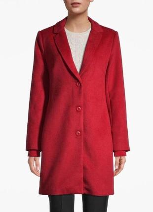 Красное шерстяное пальто soft rebels