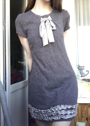 Миле коротке плаття з бантиком3 фото