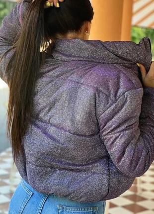 Куртка женская блеск в расцветках4 фото