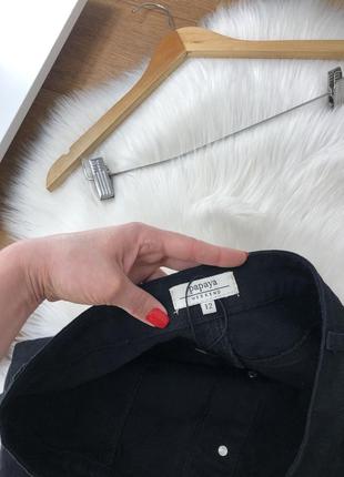 Базова чорна джинсова спідниця юбка8 фото