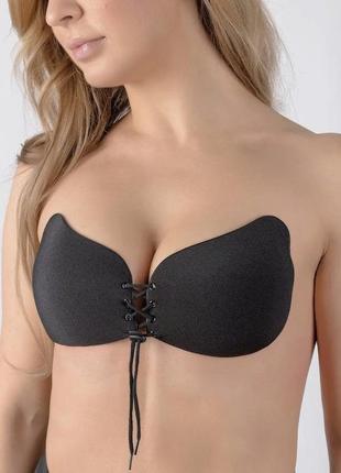 Fly bra бюстгальтер-невидимка без бретельок чорний