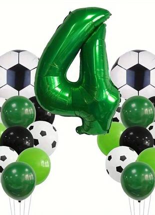 Набір повітряних куль, для хлопчика, на 7 років, "футбол", 21 шт.