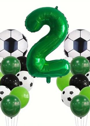 Набір повітряних куль, для хлопчика, на 7 років, "футбол", 21 шт.
