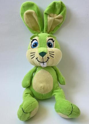 М'яка іграшка зайчик салатовий заєць-зайченя кролик