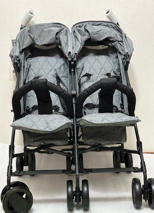 Прогулянкова коляска для двійні подвійна коляска  візок для двійні 4baby twins1 фото