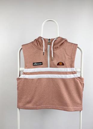 Оригинальный кроп топ худи жилетка ellesse
