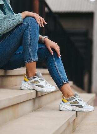 Жіночі кросівки nike m2k blue yellow | smb7 фото
